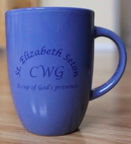 Blue mug of the Catholic Women's Guild