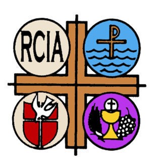 graphic for RCIA including all three sacraments of initiation